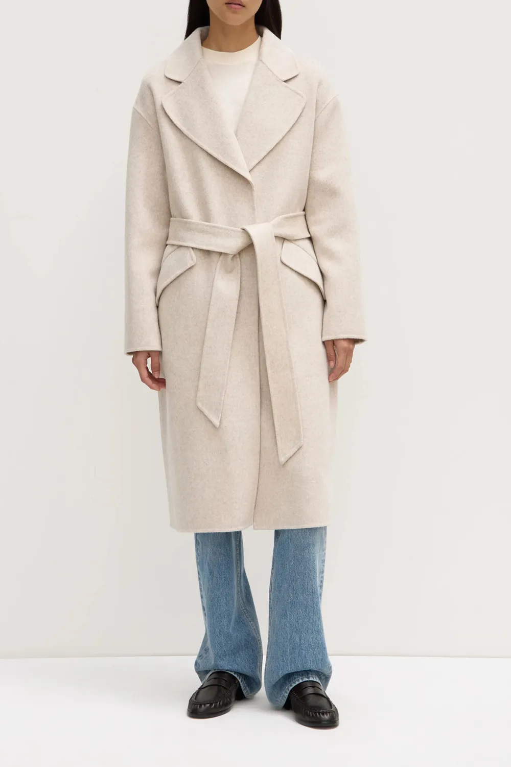 Shoulder Down Single Breasted Coat