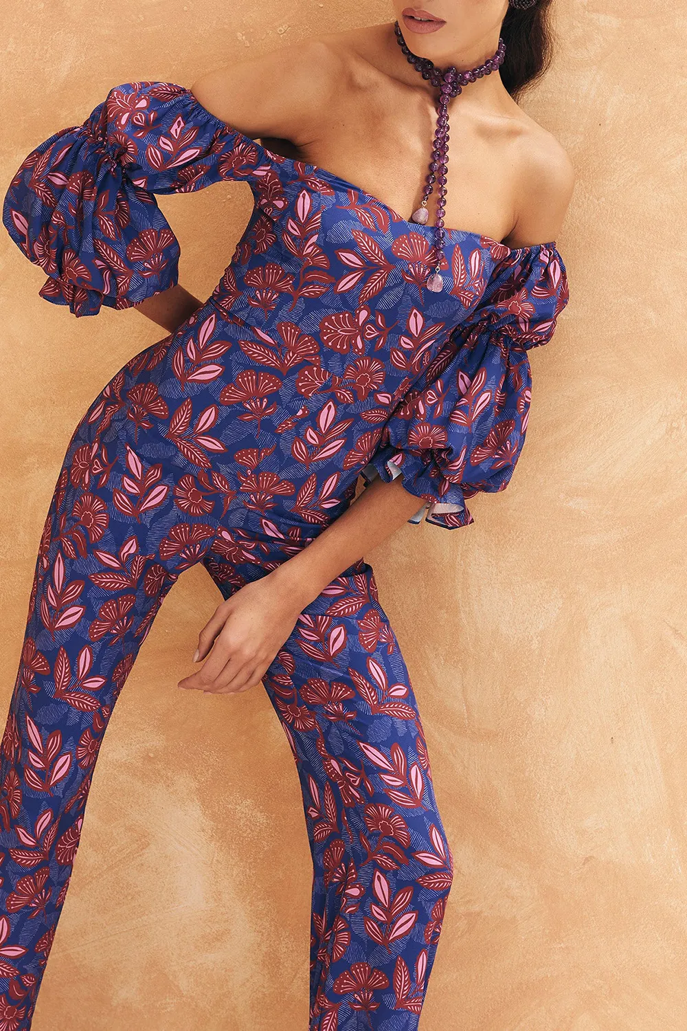 Women's Drop Shoulder Art Print Jumpsuit