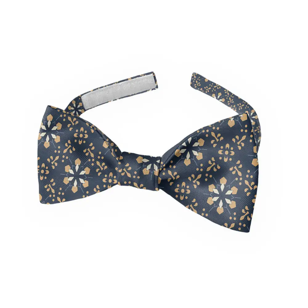 Deco Floral Motif Bow Tie