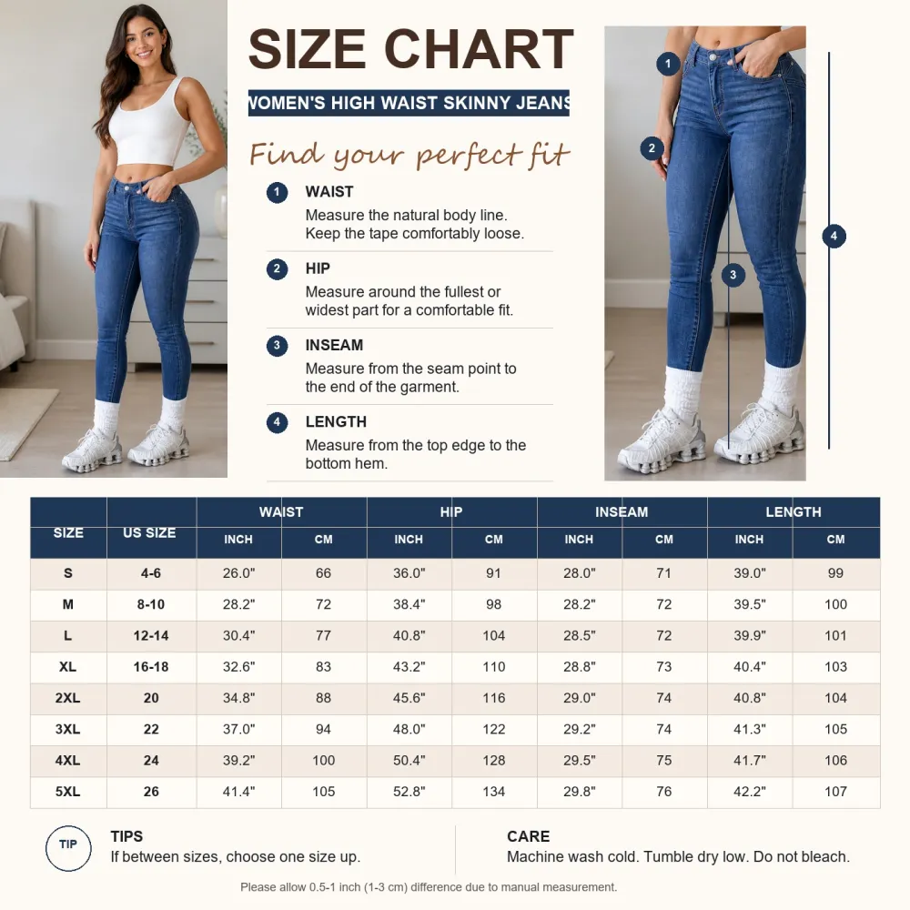 Women's High-Waist Stretch Skinny Jeans