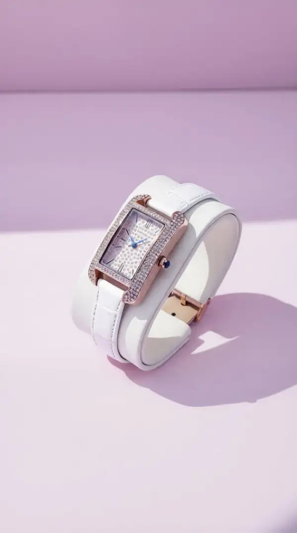 Rectangular Crystal Bezel Stacking Fashion Watch