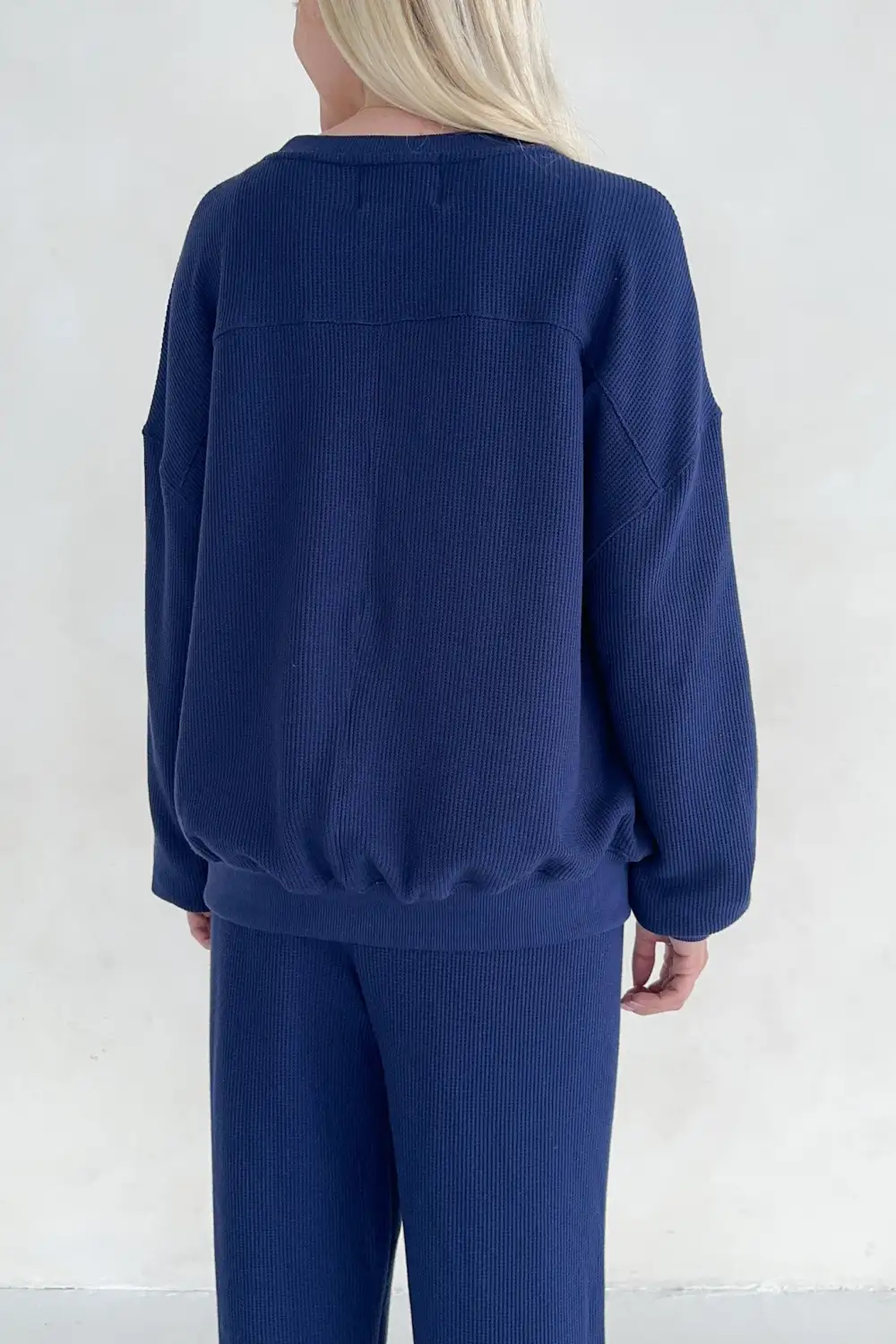 Modern Waffle Knit Sweatshirt