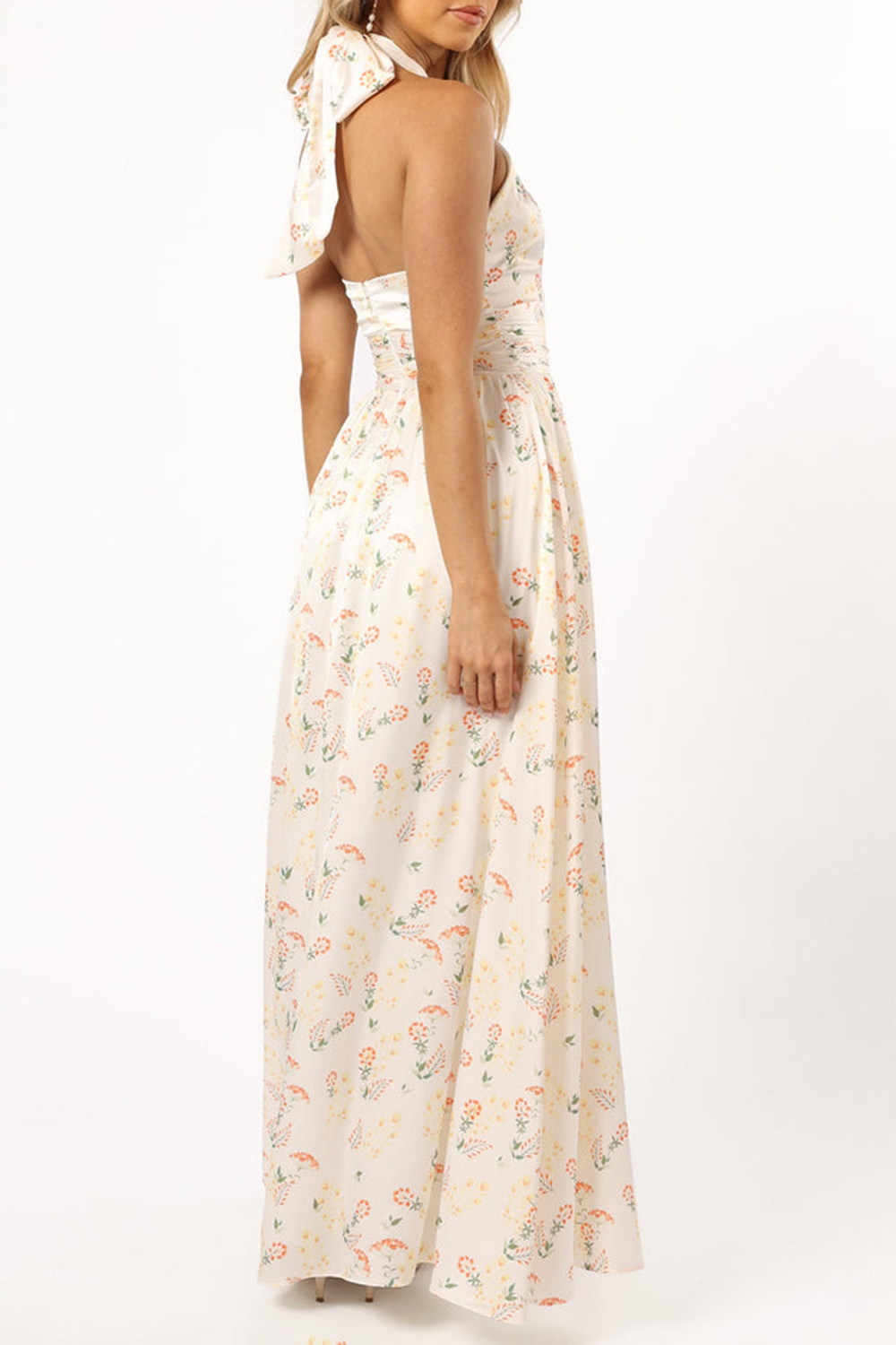ELEGANT PRINTED OFF-THE-SHOULDER DRESS