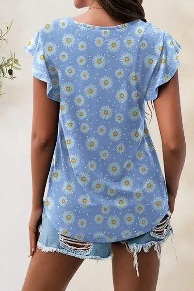 Cozy Round-Neck Short-Sleeve Cotton T-Shirt