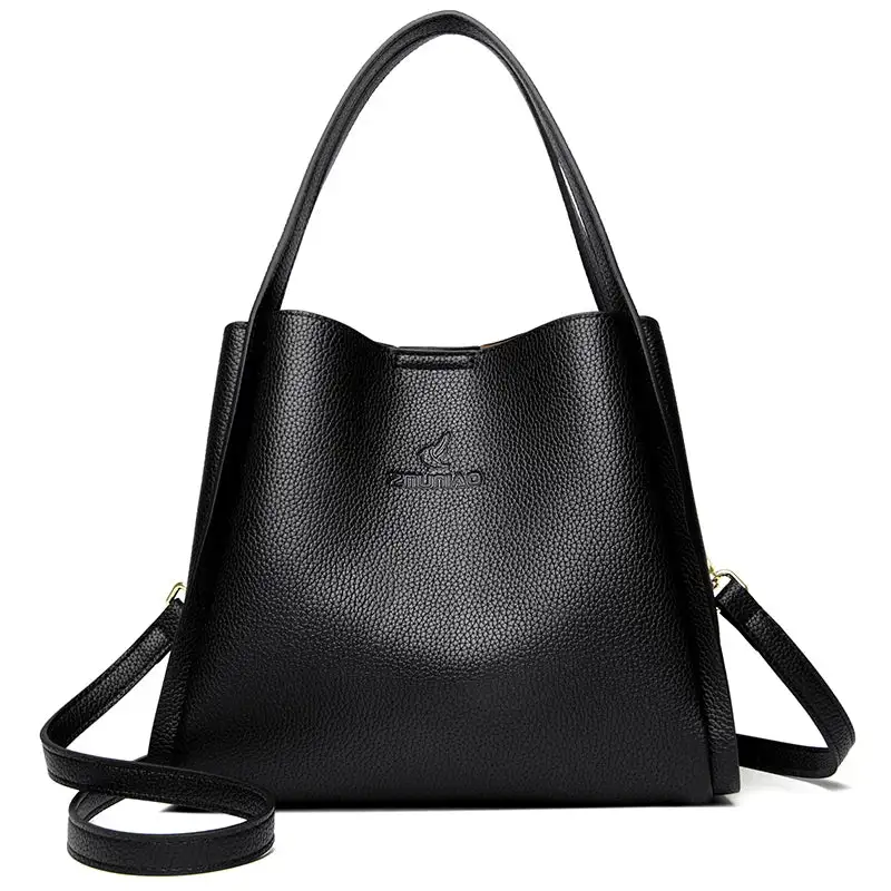Modern Soft Zip-Top Shoulder Bag