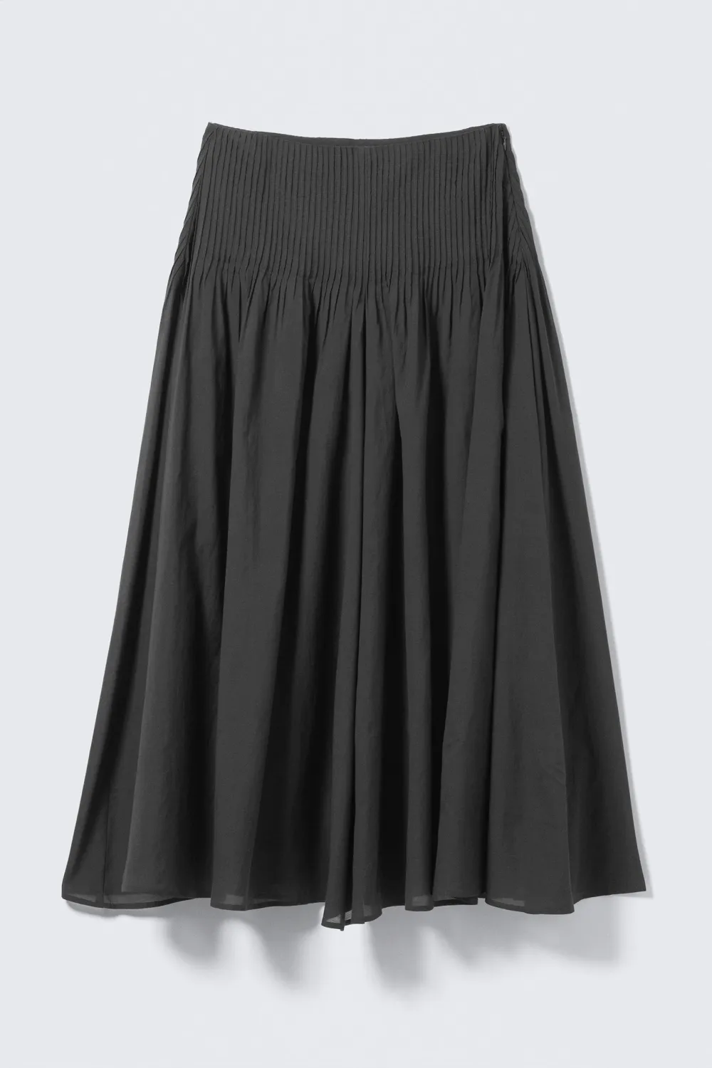 Pleated Mid Waist Skirt