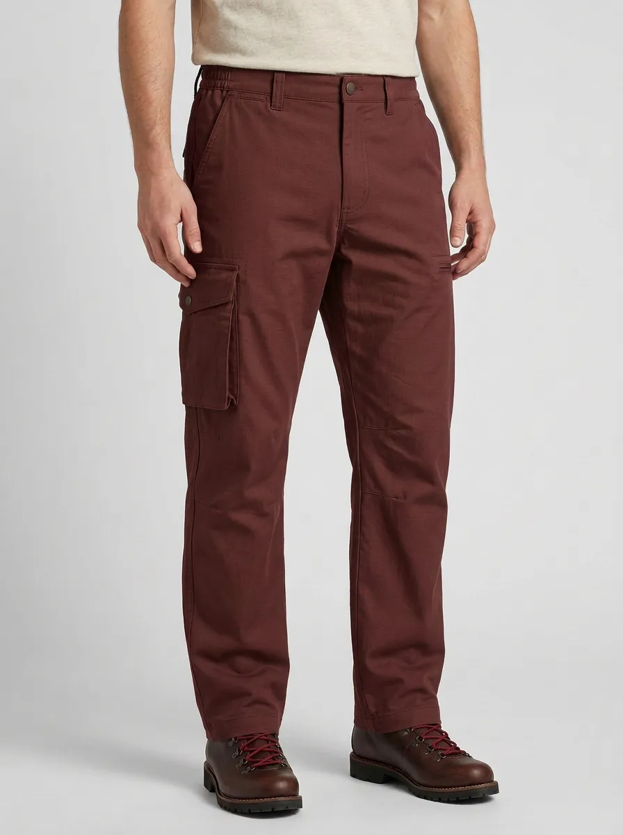 Men's Outdoor Tactical Olive Green Multi-Pocket Cargo Pants
