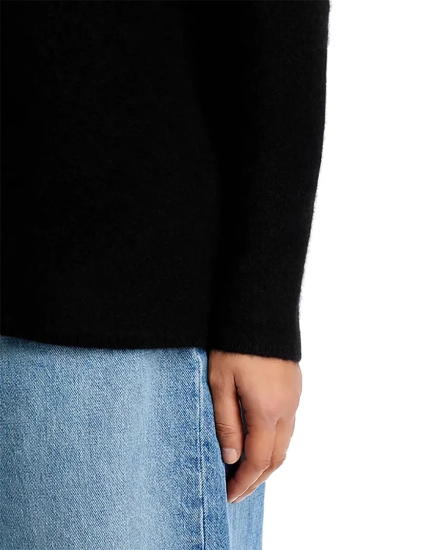 Cashmere Mock Neck Brushed Cashmere Sweater