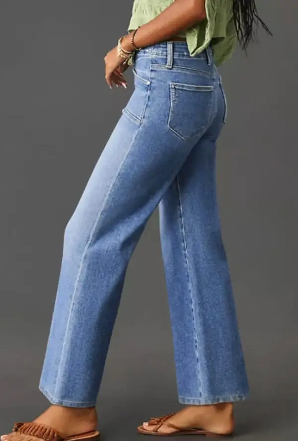 Relaxed Leg High Neck High Waist Jeans