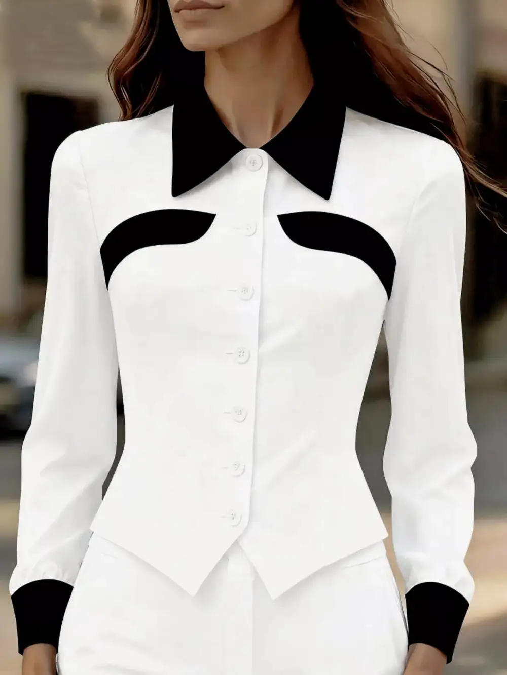 Contrast Button Down Shirt
