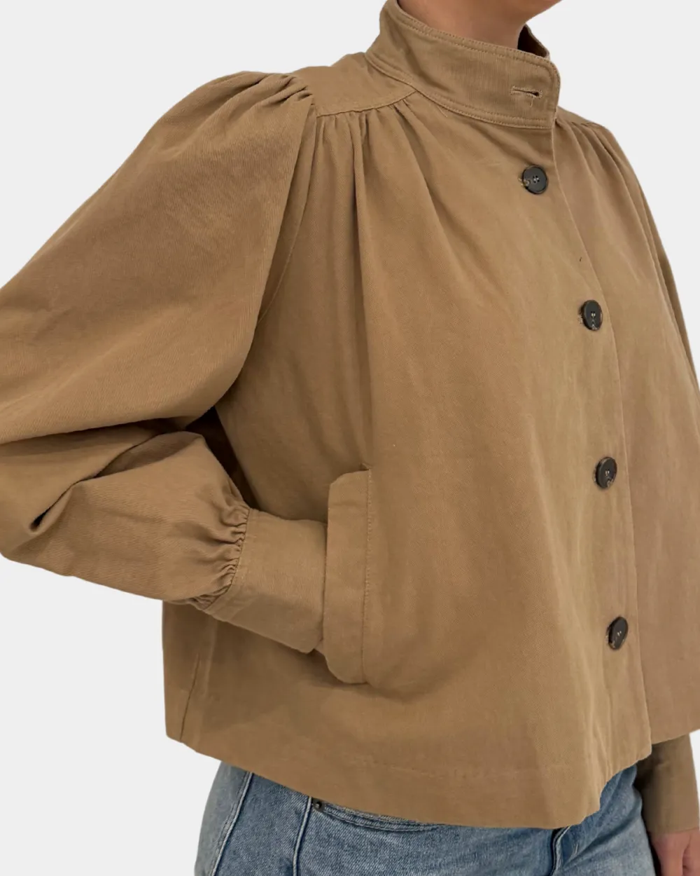Gathered Collar Jacket