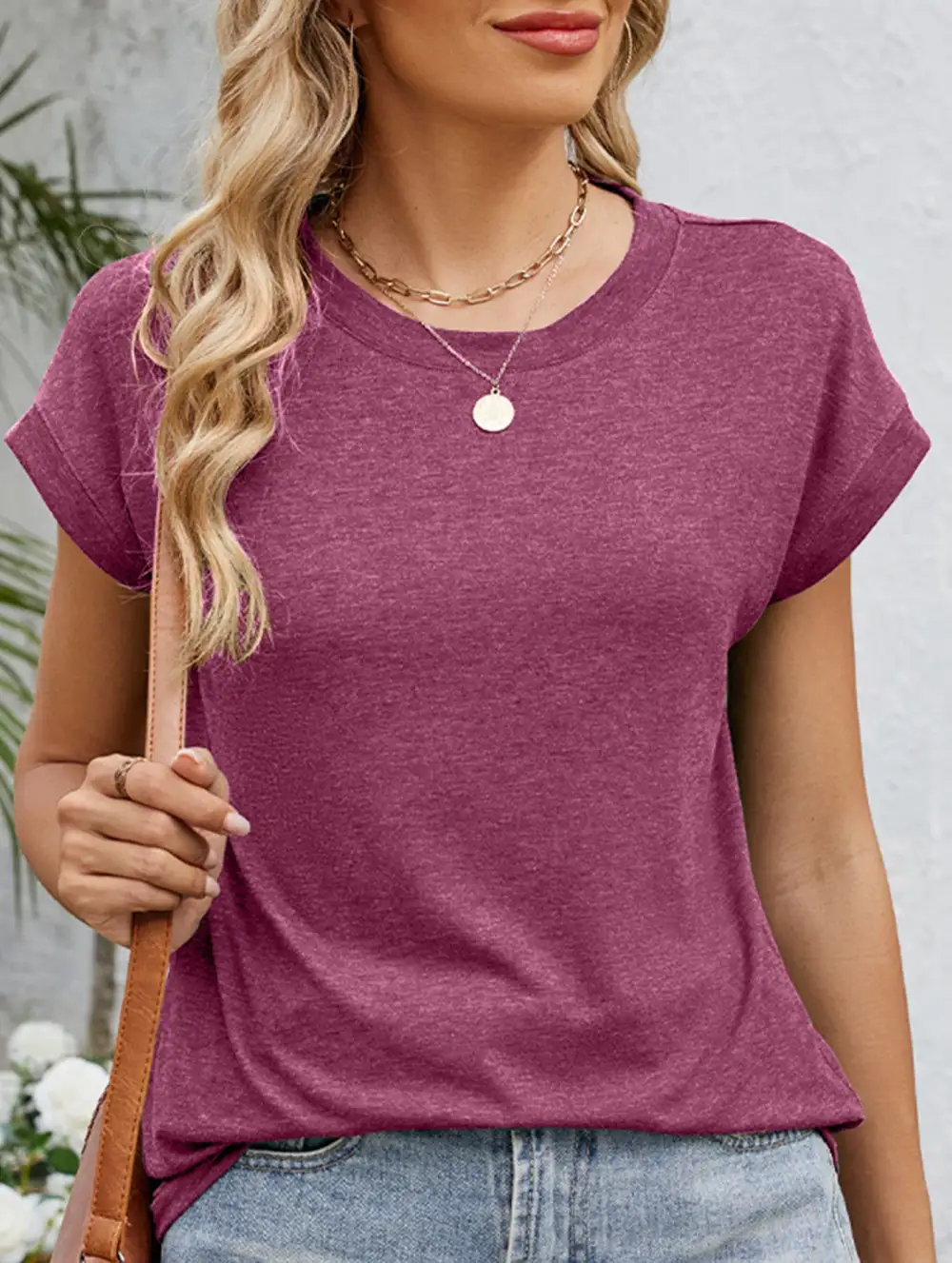 Easy Fit Loose Crew Neck Short Sleeve Tee