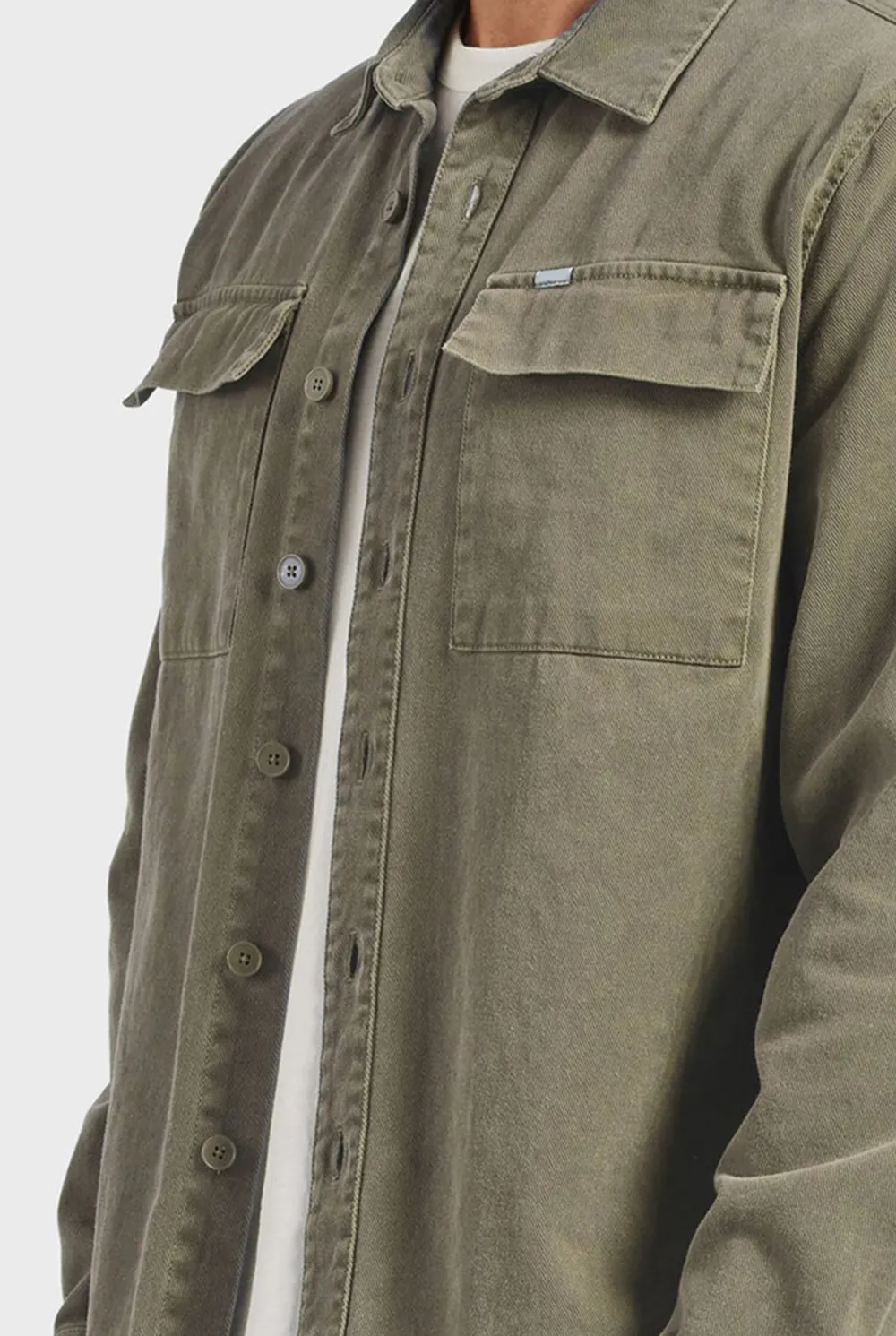 Essential Overshirt-Aloe beige