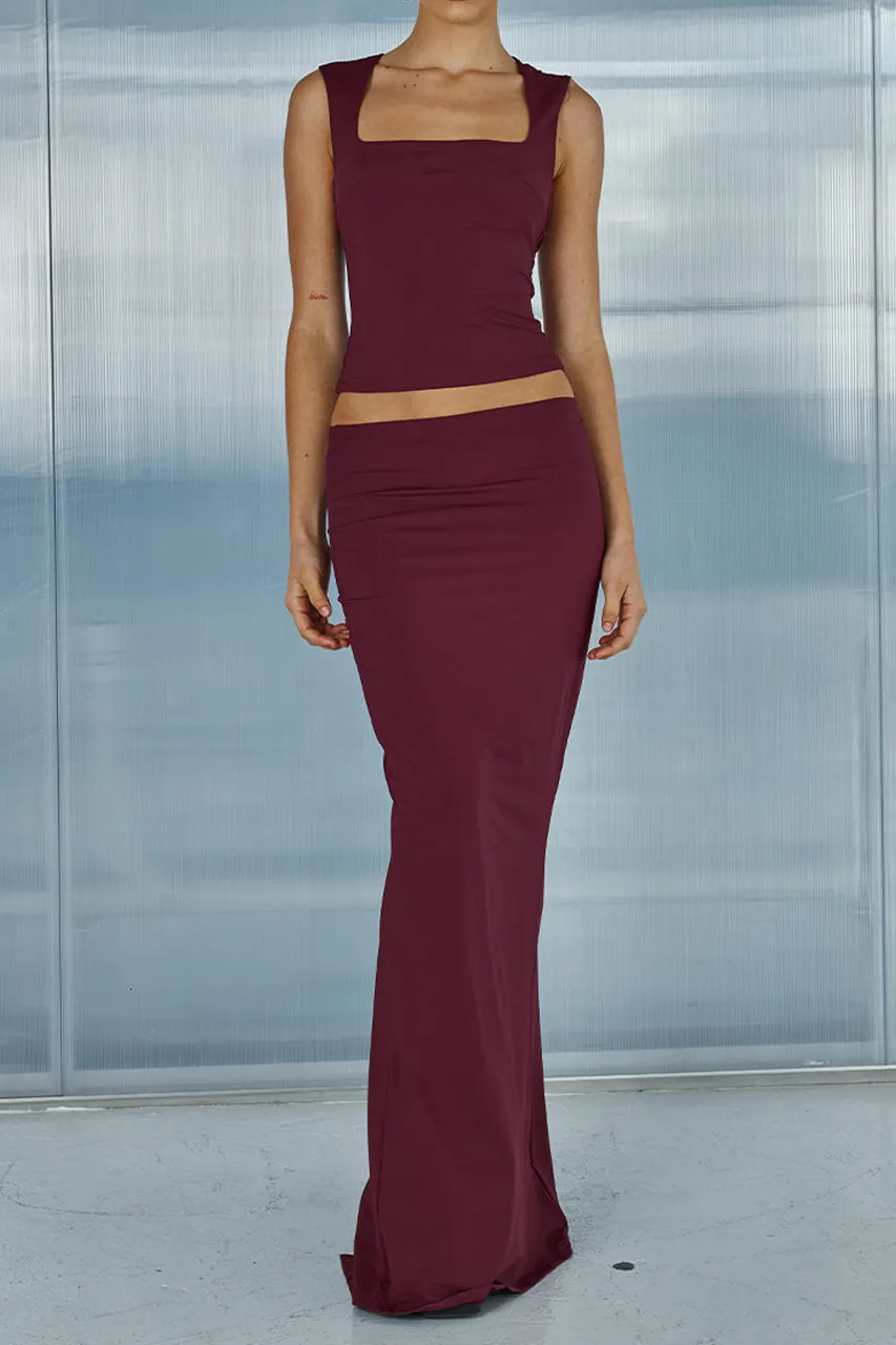 Square Neck Sleeveless Fitted Top