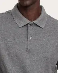 Men's Dark Charcoal Gray Soft Cotton Polo Shirt