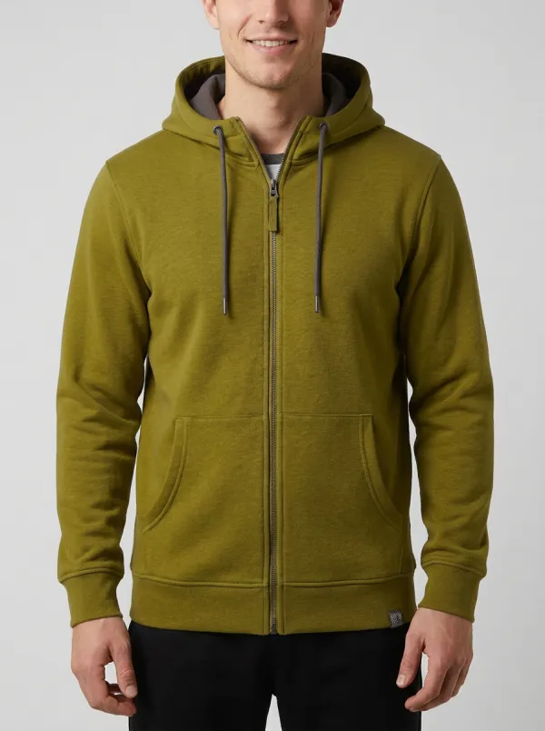 Athletic Zip-Up Hooded Profile Men's Sport Jacket