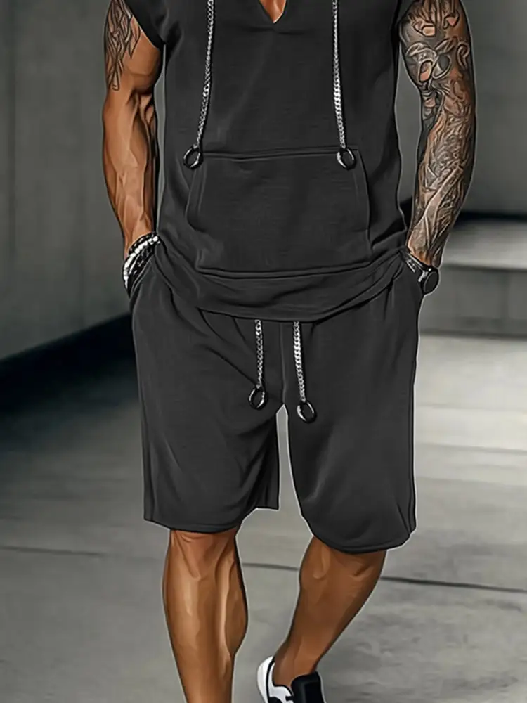 Stylish Street Hoodie Shorts Set