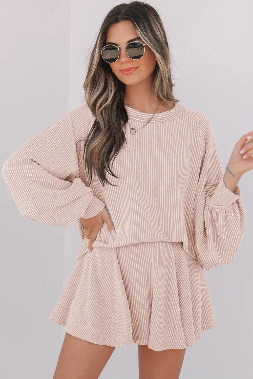 Ruffle Trim Coordinated Set