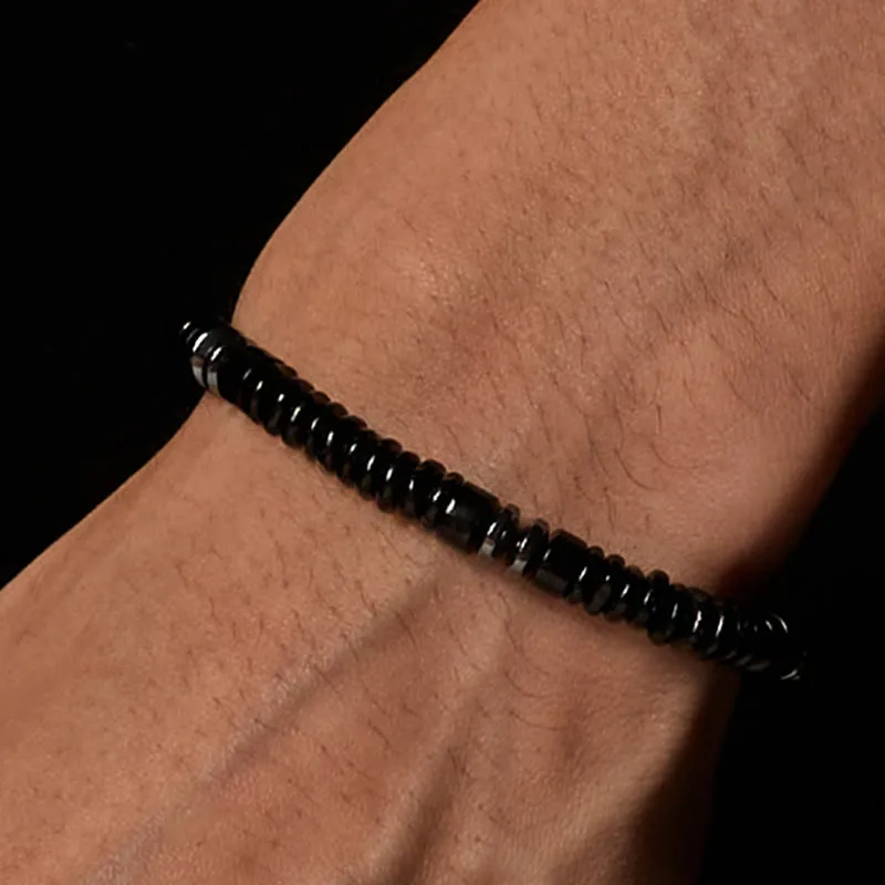 Small Obsidian Aventurine Jasper Tiger Eye Rope Bracelet