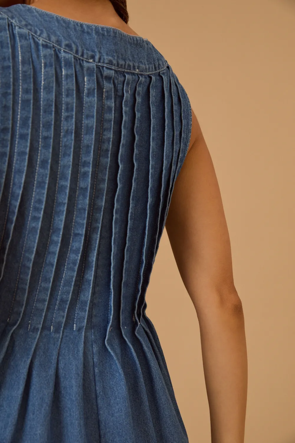 Sleeveless Denim Romper