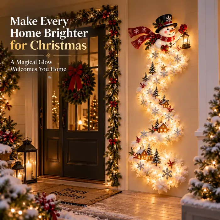 Snowman Christmas Magic Trail Wall Light