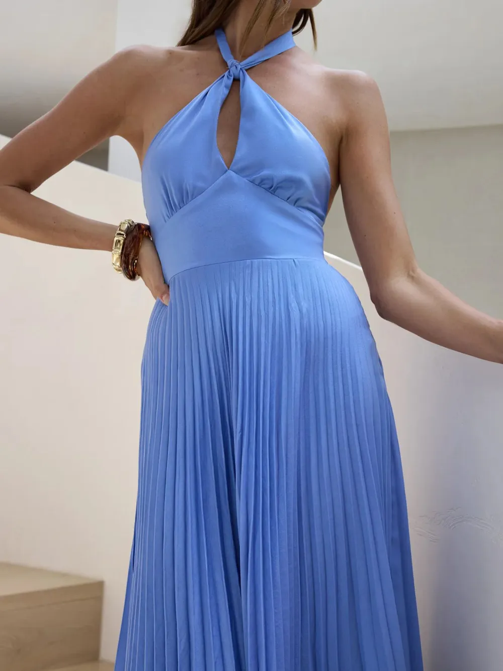 Drape Pleated Dress