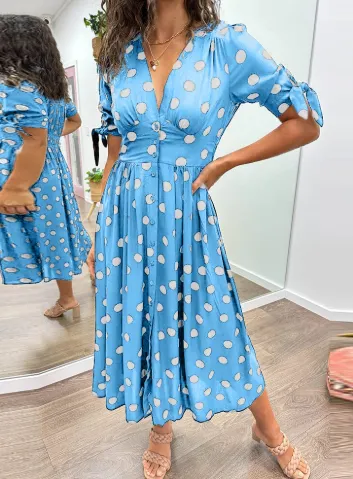 Polka Dot Maxi Dress