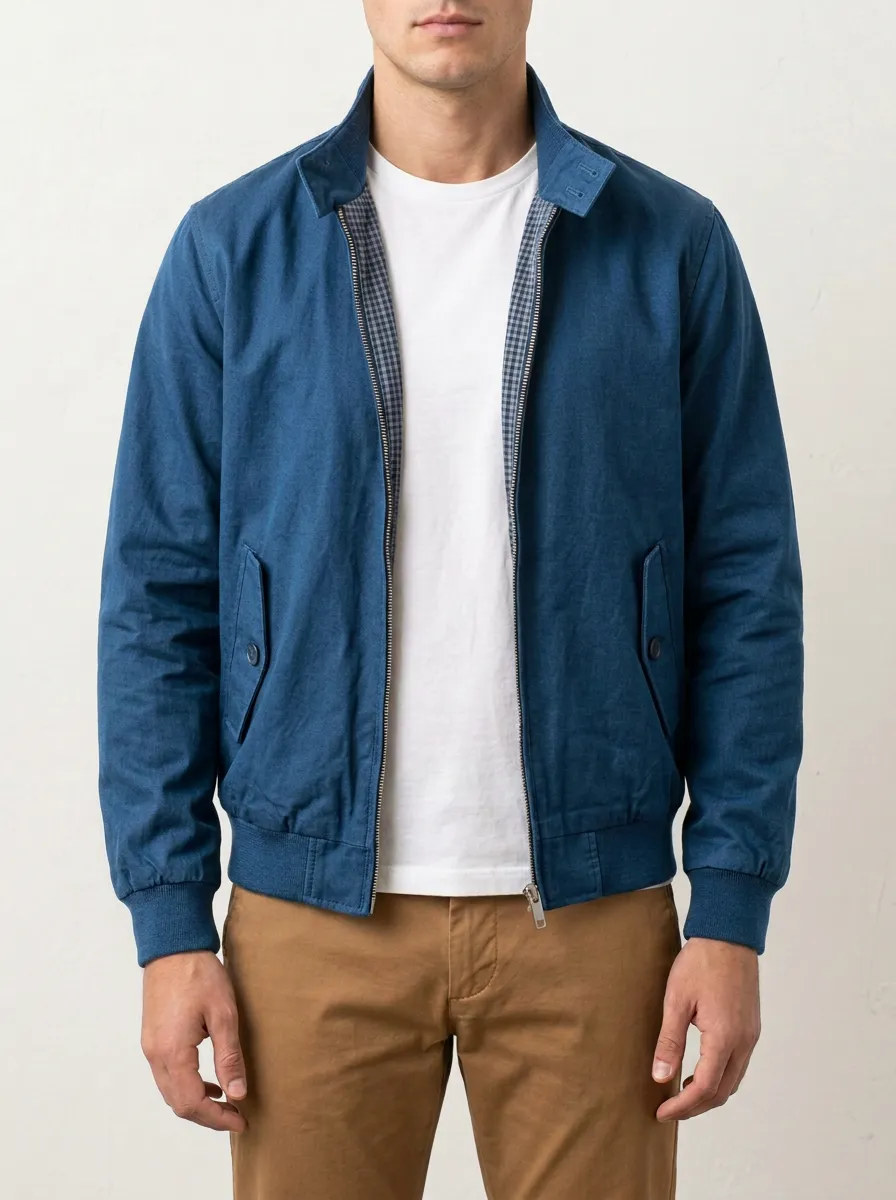 Gingham Lined Zip Jacket