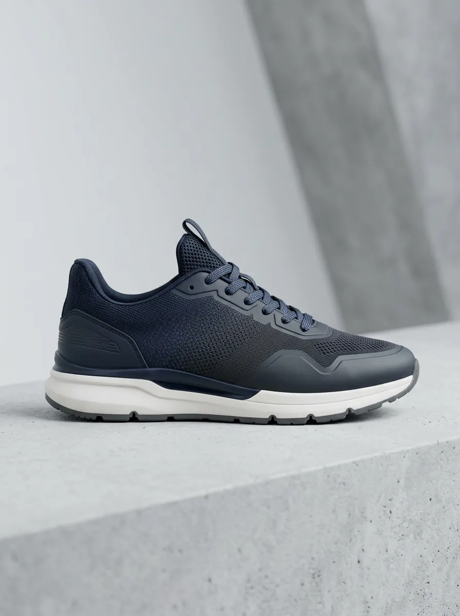 Functional Mesh Graphic Sport Look Men's Running Shoes