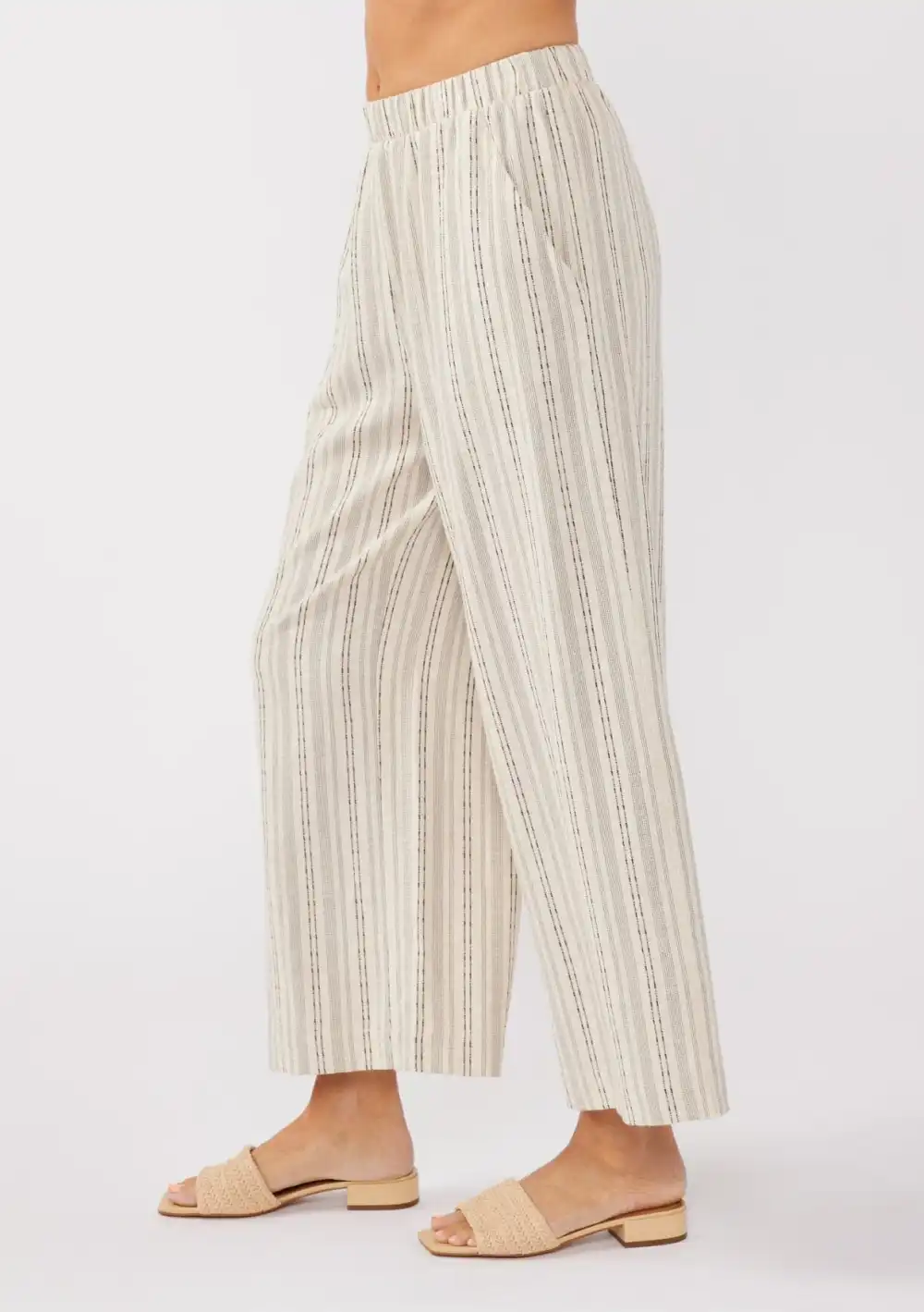 Striped High Rise Loose Pants