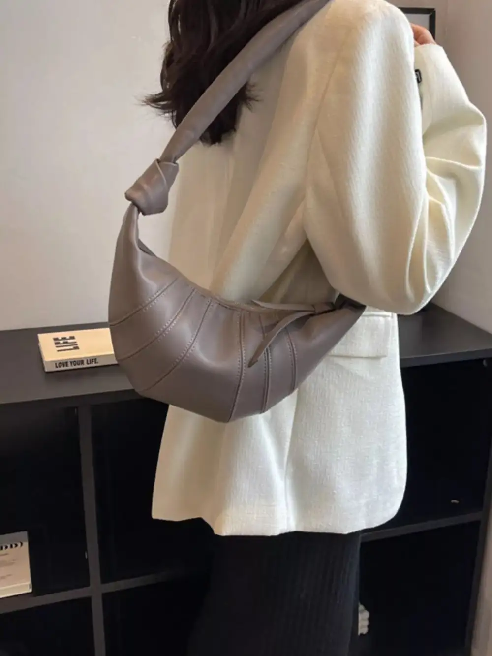 Stylish Crescent Hobo Crossbody Bag