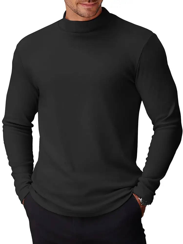 Basic Thermal Turtleneck Pullover Shirt Hoodie