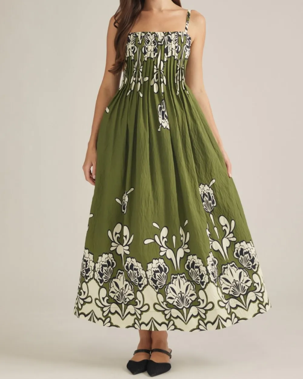 Floral Border Dress