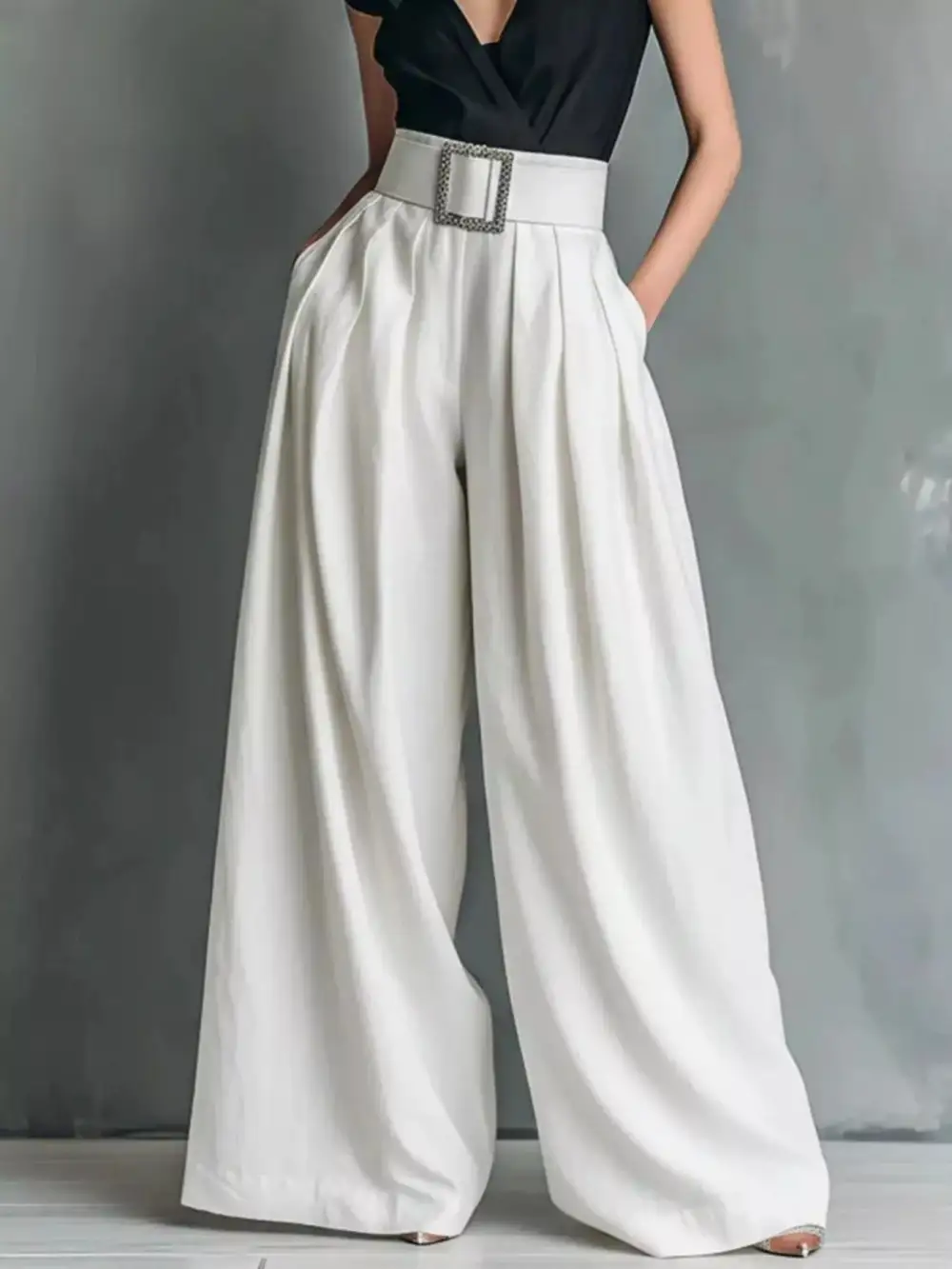 Street High Waisted Wide Leg Pants