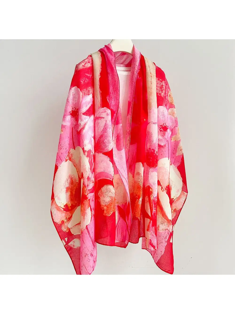 Soft Tone Abstract Printed Summer Wrap Scarf