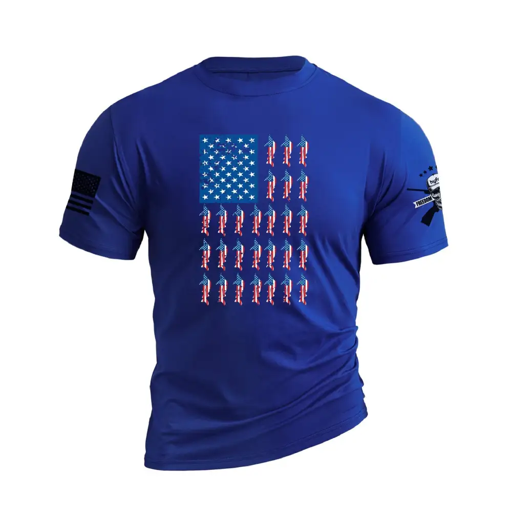 USA FLAG FISHING WATERPROOF GRAPHIC TEE