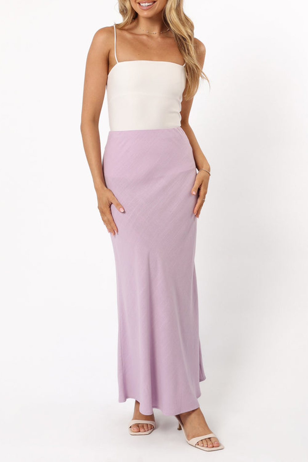 LEISURE MIDI WRAP OVER SKIRT