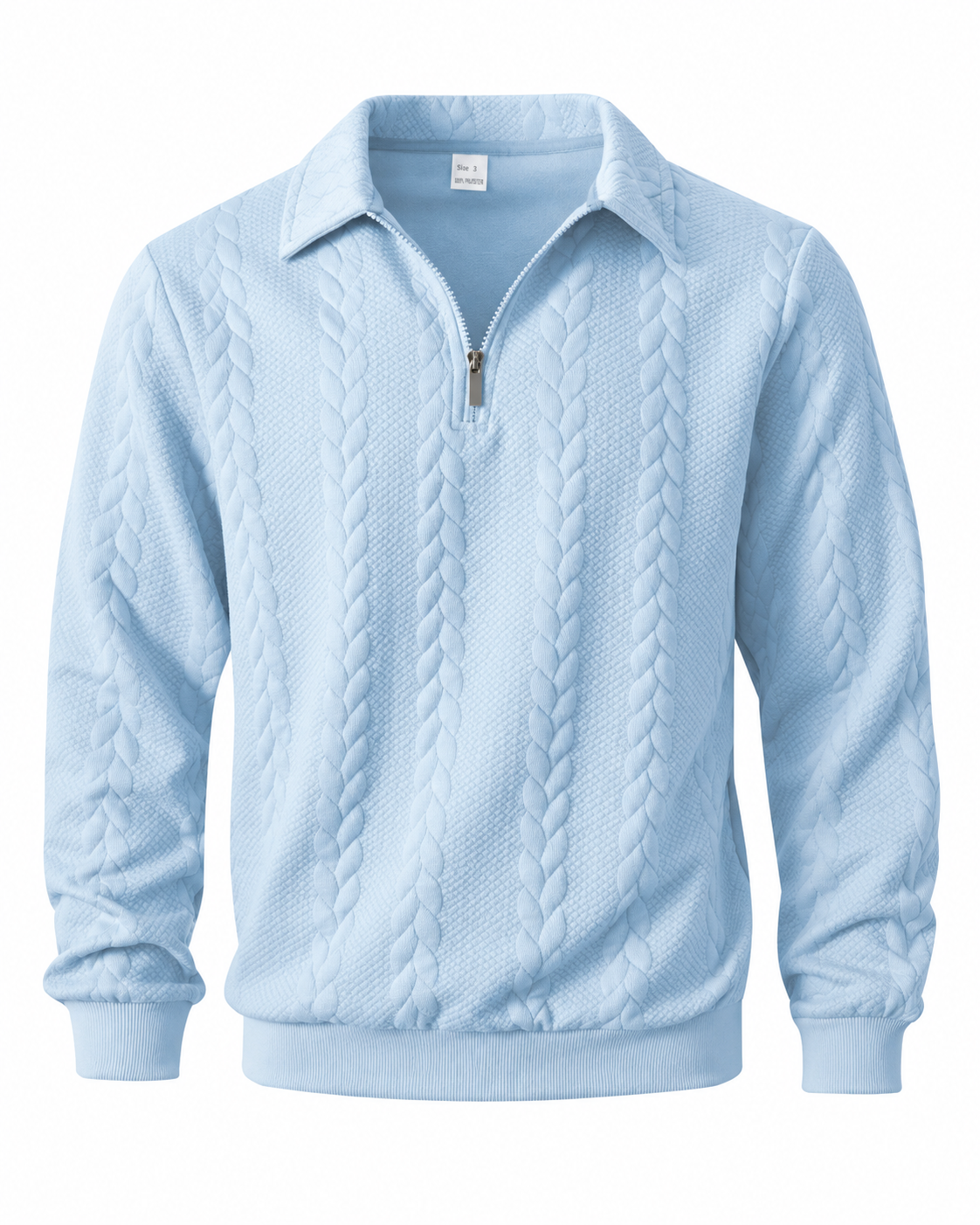 Men’s Outfits Knitted Polo Neck Long Sleeve Fitted Knitwear Sweatshirt for Daily Wear, Casual Basic Knitwear, Old Money Zipper Half Button Design, Casual Versatile Sweater Pullover, Essential for Man’s Wardrobe