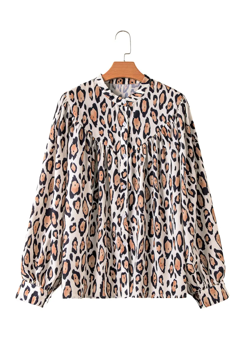 Leopard Print Loose Fit Blouse