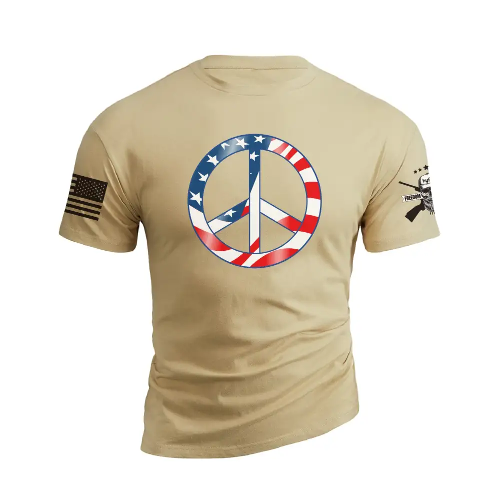 USA FLAG LOVE PEACE GRAPHIC TEE