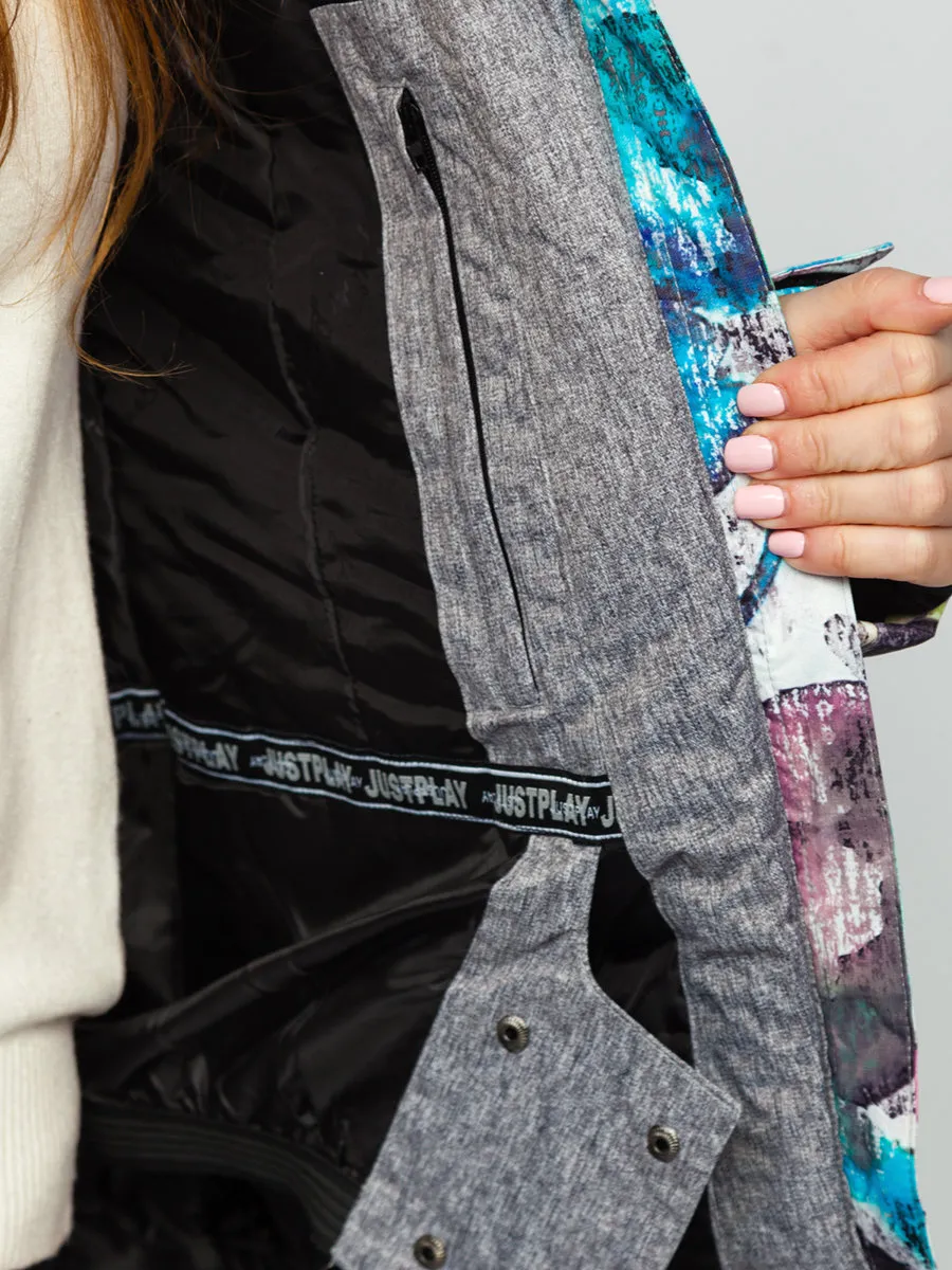 women's gray winter jacket with hood