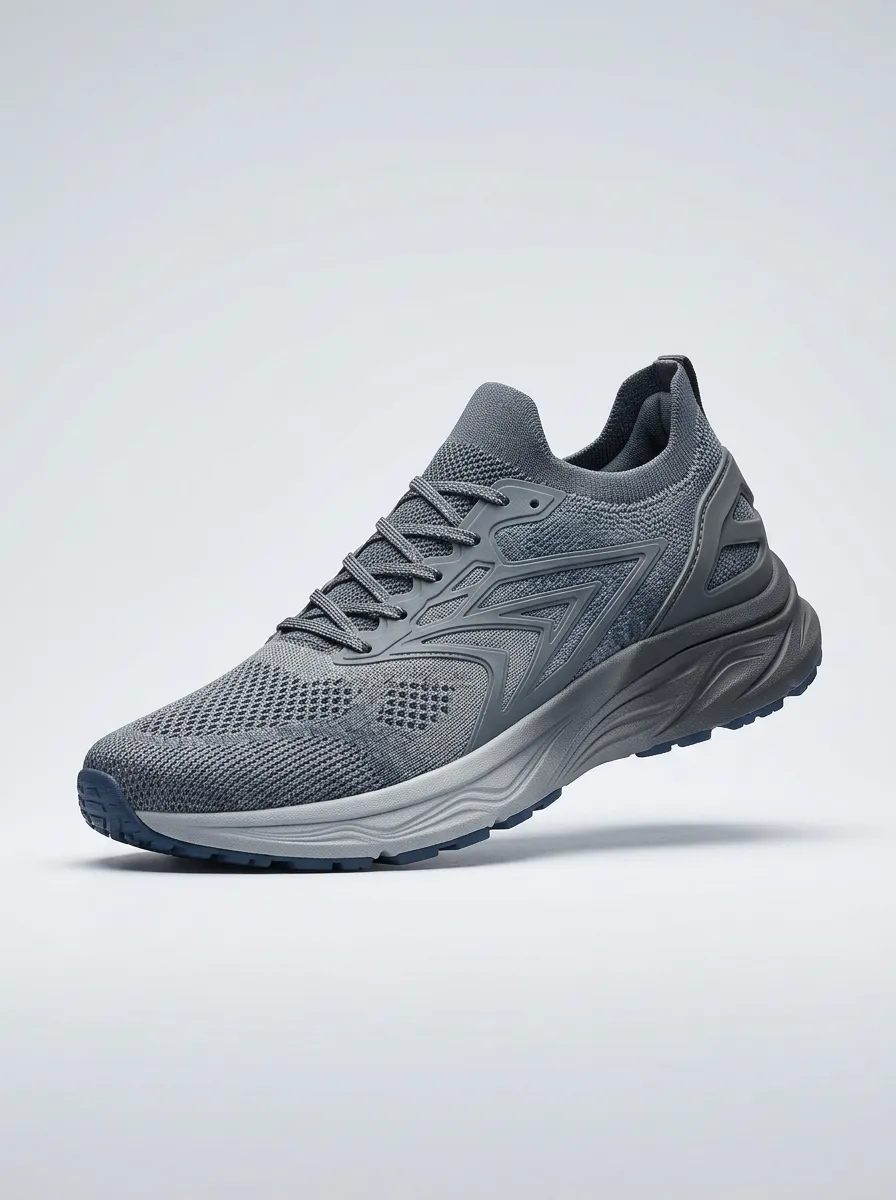 Contemporary Geometric Graphic Profile Men's Running Shoes