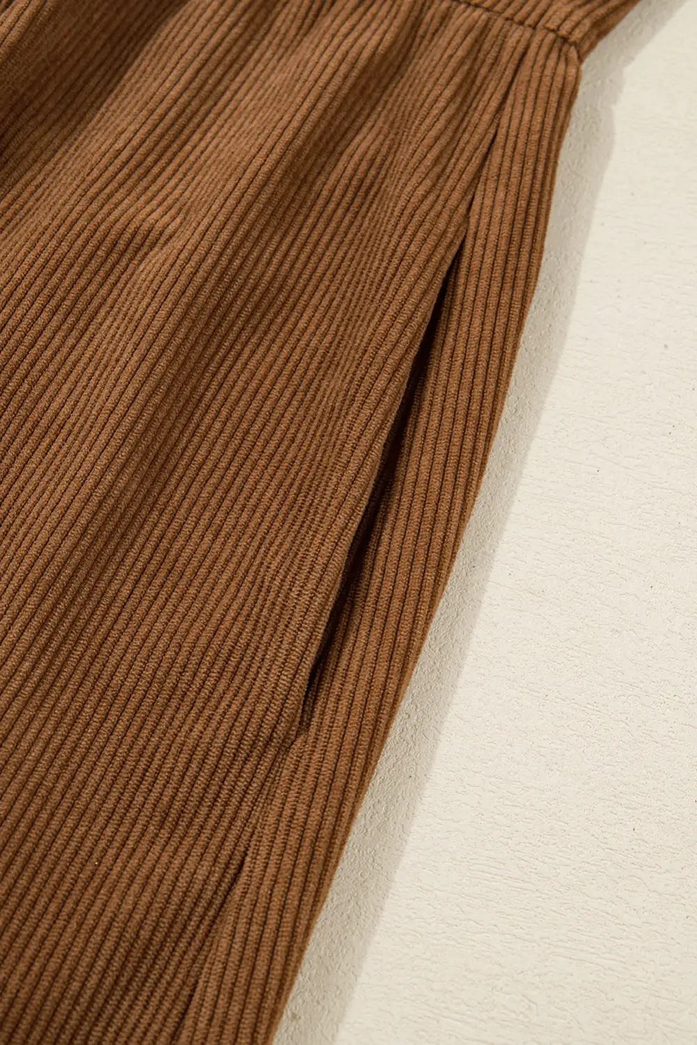 Corduroy Button Front Collared Dress Casual