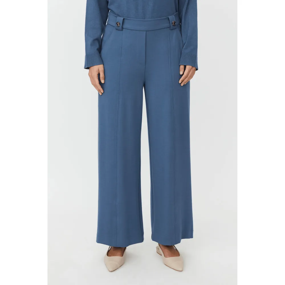 Wide-Leg Jersey Women's Trousers