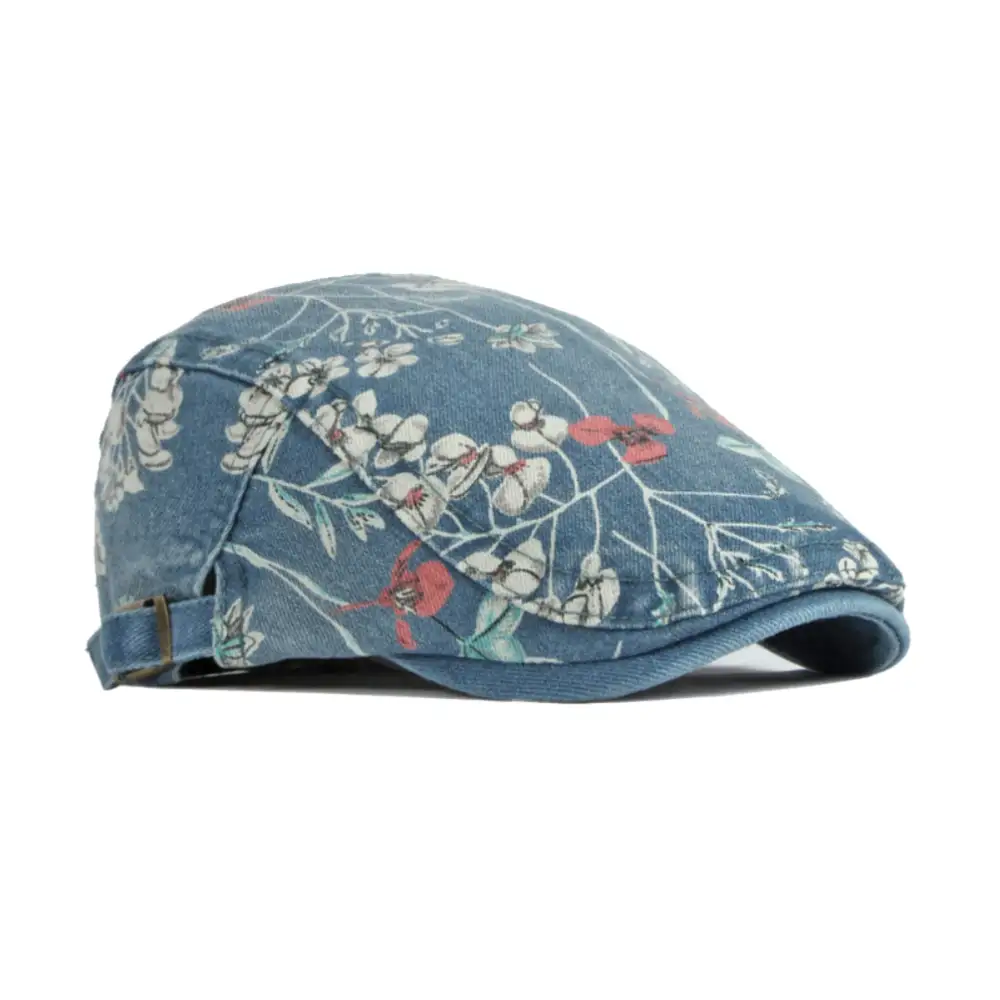 Floral Cotton Ivy Newsboy Cap