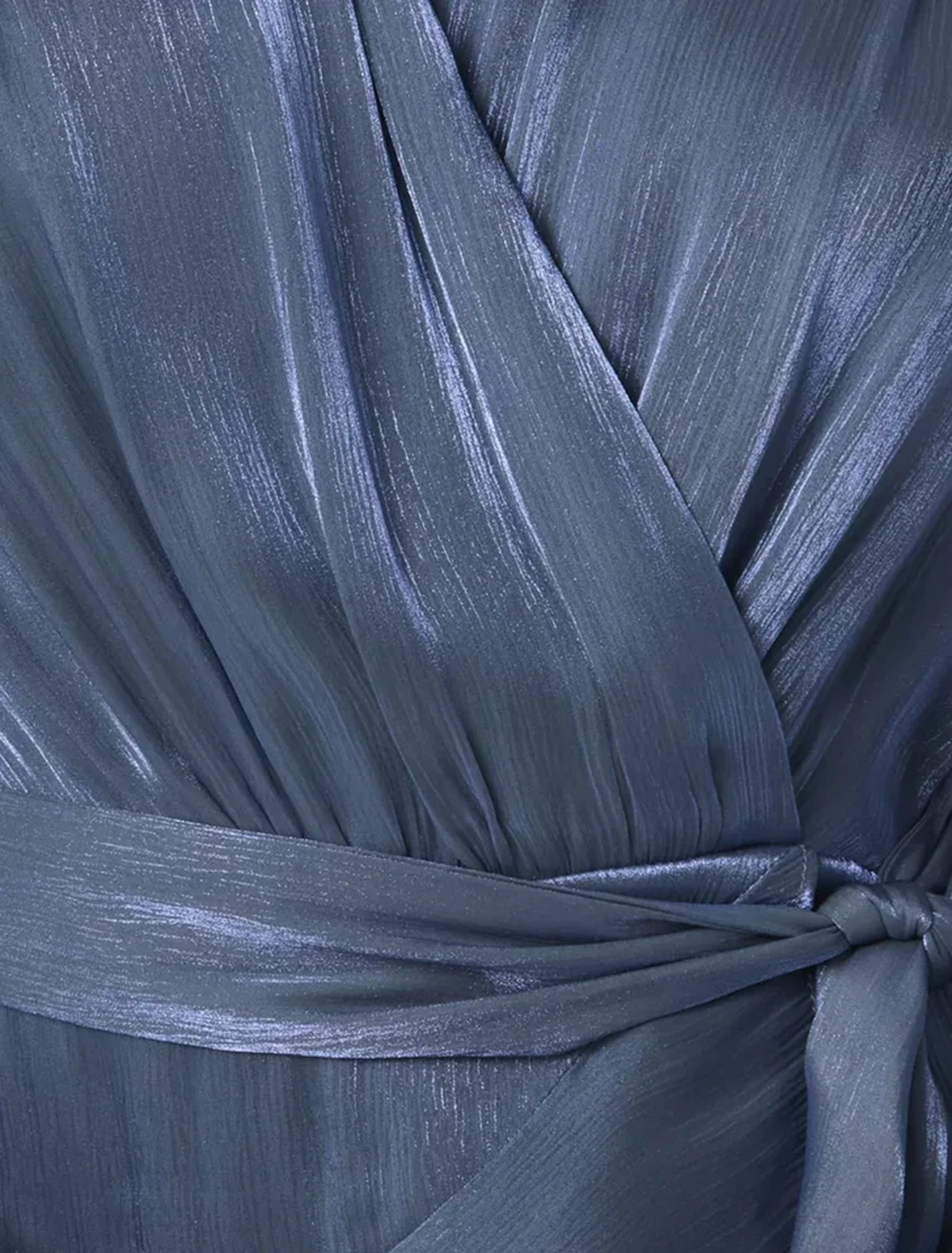 Metallic Wrap Mini Dress