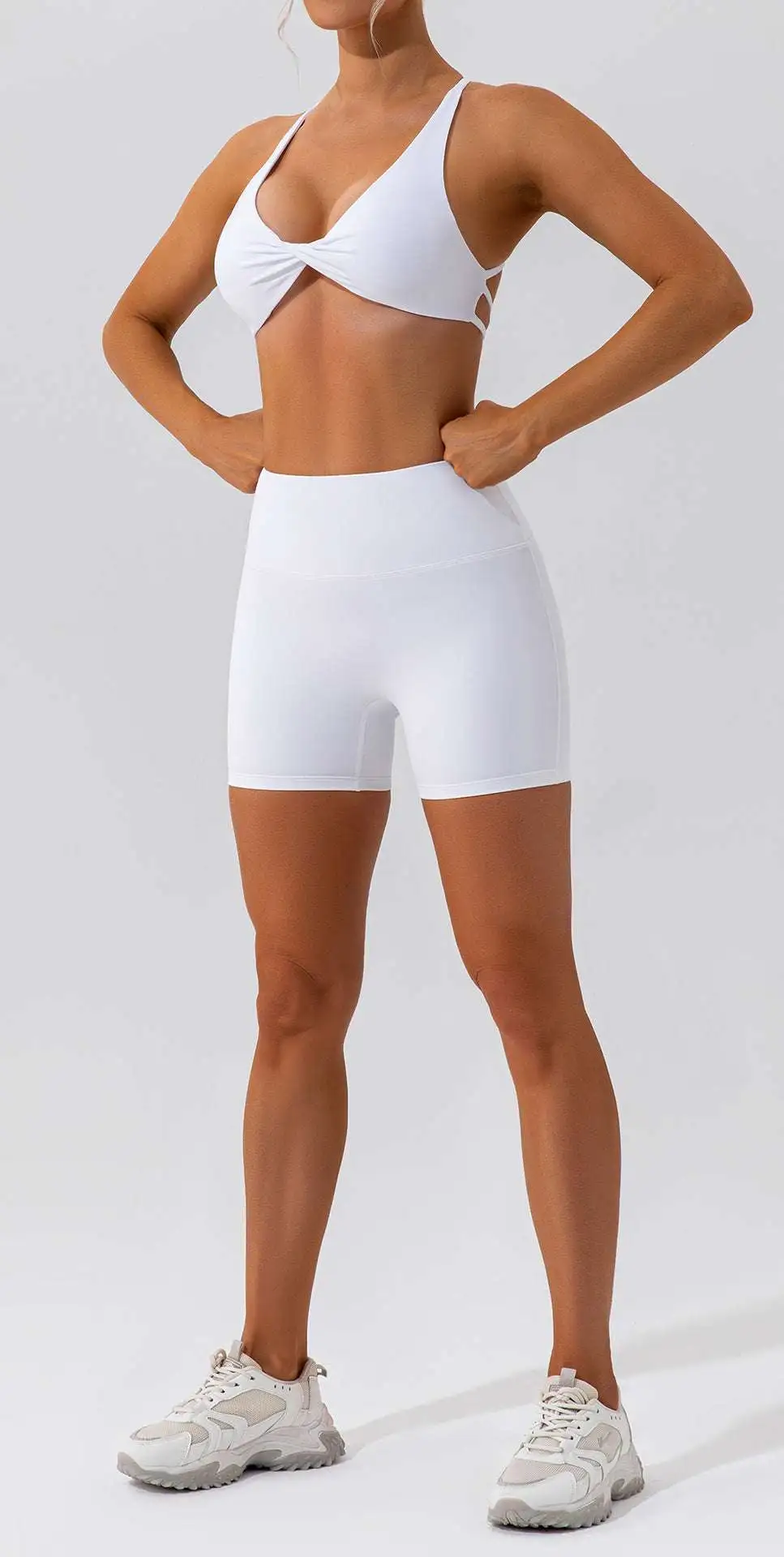 Quick-Dry Sleeveless Bra and Shorts Active Set