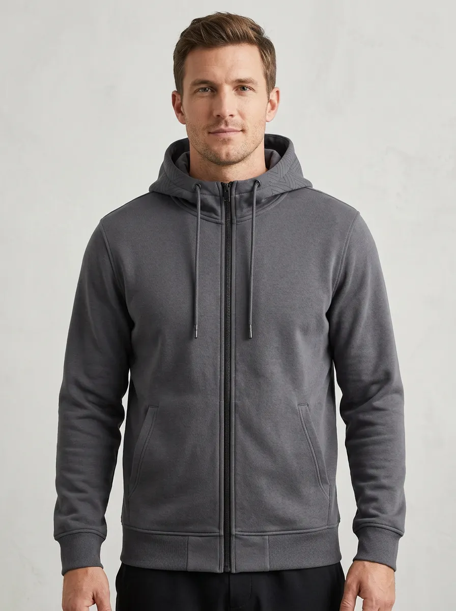 Casual Geometric Zip-Up Shape Men's Sport Jacket