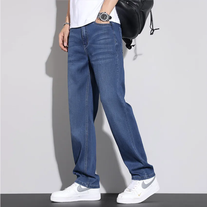 Lightweight Lyocell Wide Leg Jeans