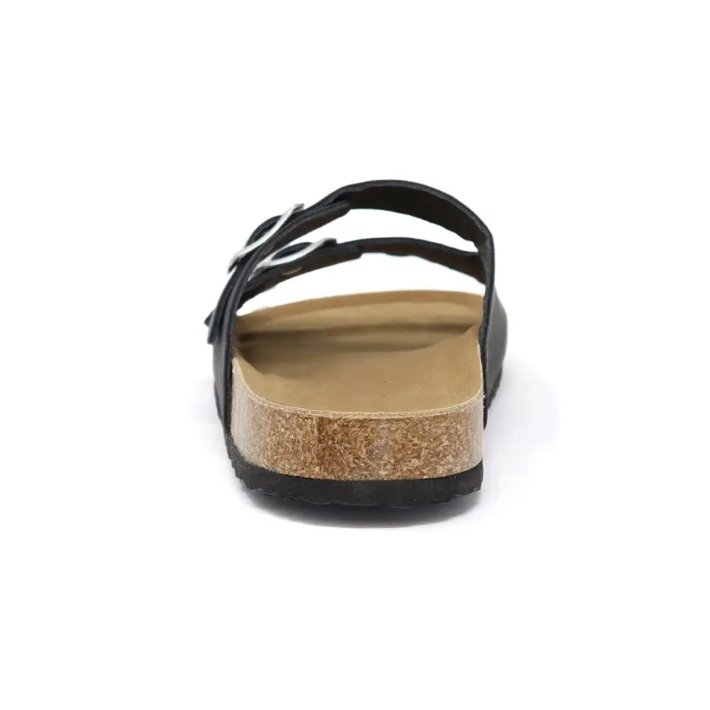 Pu Sandal with Two Piece Upper and Buckle